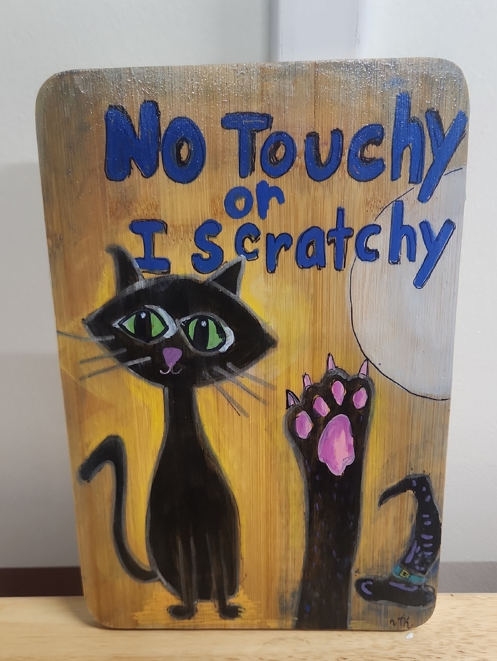 Black Cat Custom Order 10x7 Inch